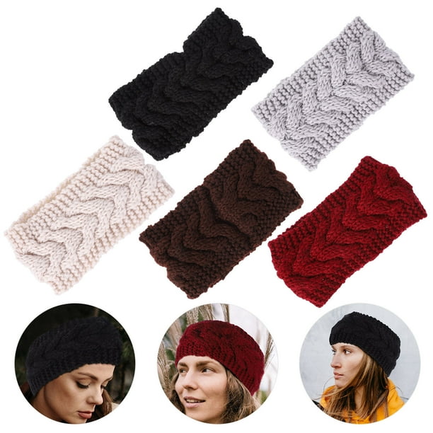 FENGGUIQU 5Ud Banda Para El Cabello Estilo Turbante Con De Amplia Y Cálida