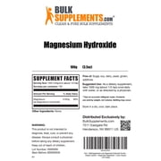 BulkSupplements Magnesium Hydroxide Powder- 1g per Serving - 100 Grams (3.5 oz) - 100 Servings