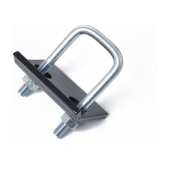 Mobutofu 1Pack Iron Trailer Hitch Stabilizer Prevents Rattling And Wobbling U Shape 4Inch Receiver Accessory Black
