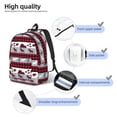 thumbnail image 4 of Naloa Buffalo Plaid Forest Canvas Backpack for Men Women Rucksack Casual Travel Daypack College Tote Satchel Bookbag for Teens-Small, 4 of 7