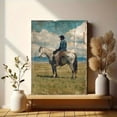 thumbnail image 6 of UXIEQU Cowboy on Horseback Canvas Wall Art Print 15.75x11.81 Inches, 6 of 8