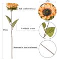thumbnail image 5 of Sunflowers Artificial Flowers 6PCS Long Stem Silk Fall Flowers Realistic Fake Sunflowers Bouquets for Wedding Centerpieces Office Home Garden Halloween Decor（Navy Blue）, 5 of 5