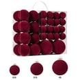 thumbnail image 6 of Vikakiooze 46 Pcs Velvet Christmas Balls Flocked Christmas Tree Ornaments Plastic Balls Xmas Decorative Hanging Ornaments Christmas Tree Decoration, 6 of 8