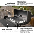 thumbnail image 2 of laraVist Charcoal Offset Smoker Grill, Dual-Zone BBQ with Thermometer & Wheels, Family-Size 512 sq.in, 2 of 9