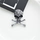thumbnail image 2 of Punk Style Skull Broche Crossbones Broches con Encanto para Mujeres de moda Día de San Valentín Pascua Día de Acción de Gracias Joyería Plata Inevent AP004648-01, 2 of 7