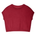 thumbnail image 4 of Swim Tops for Women Summer 2026 Crochet Knit Drop Shoulder Hollow Out Swimwear Cover Ups, 4 of 6