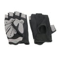 thumbnail image 1 of Guantes de fitness, guantes de entrenamiento para hombres y mujeres, guantes de ejercicio para levantamiento de pesas, ciclismo, entrenamiento, medio dedo, negro, M, 1 of 14