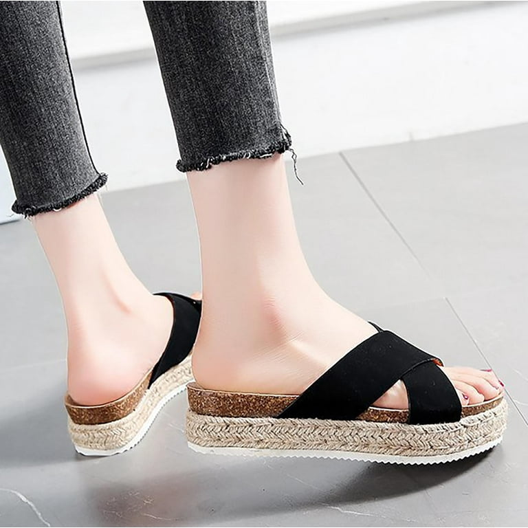 sckarle Women s espadrille Wedge Sandal Leopard Print Sandals