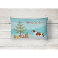 thumbnail image 2 of Carolines Treasures BB2918PW1216 Welsh Springer Spaniel Merry Christmas Tree Canvas Fabric Decorative Pillow, 12H x16W,, 2 of 3