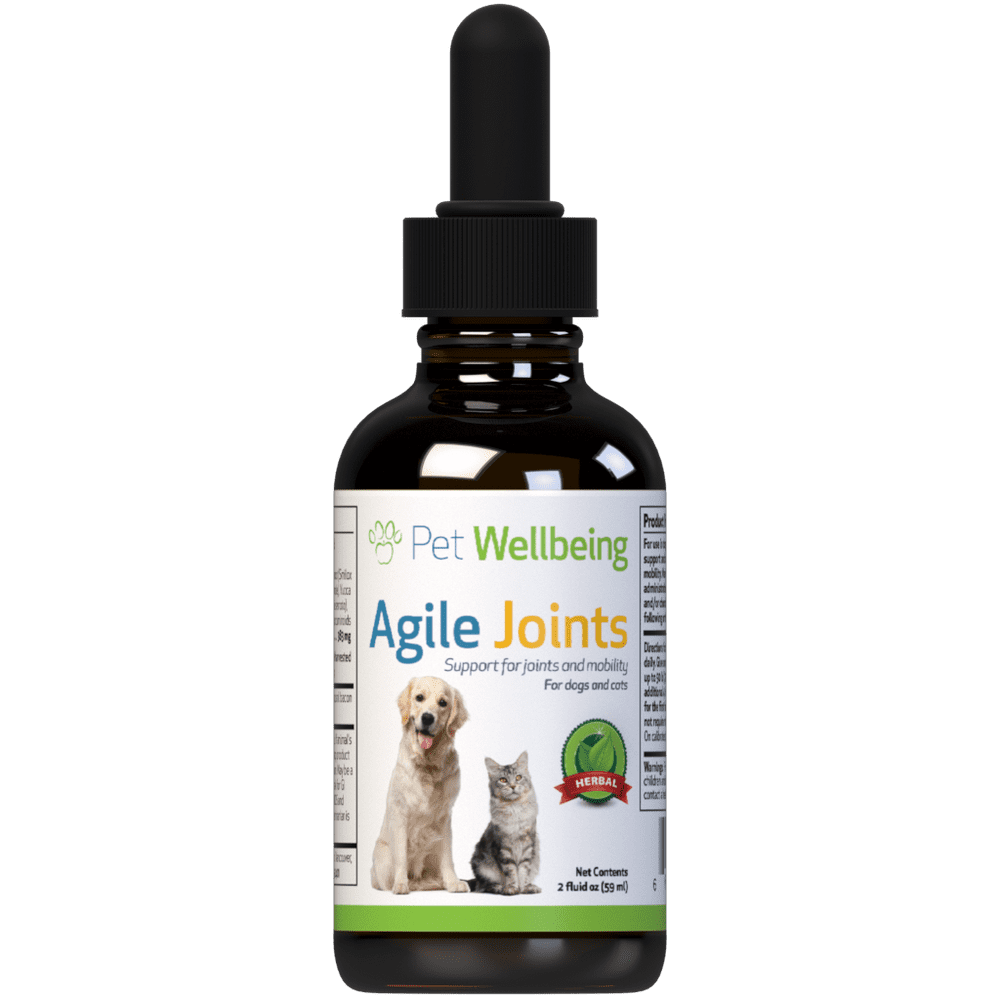 Pet Wellbeing Natural Dog Joint Pain Supplement Agile Joints 2oz (59ml)