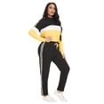 thumbnail image 3 of MintLimit Women's 2 Piece Outfits - Stripe Patchwork Sweatsuits Long Short Sleeve Pullover Sweatshirt Skinny Pants Tracksuit Set, 3 of 4
