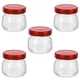 thumbnail image 3 of ColoMX 5pcs miel tarro transparente vidrio contenedor de miel de miel suministros de cocina, 3 of 7