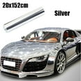 thumbnail image 1 of MYG 20x152cm Self Adhesive Silver Chrome Mirror Vinyl Wrap Film Car Stickers Decal, 1 of 9