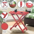 thumbnail image 4 of Convenience Concepts Designs2Go Folding Tray Table, Coral, 4 of 6