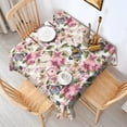 thumbnail image 2 of Pioneer Flower Floral Print Pattern Square Tablecloth,Waterproof Square Table Cover,Wipeable Spillproof Washable Table Cover for Home Kitchen Party Decor 60"x60"(152x152cm), 2 of 6