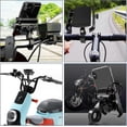 thumbnail image 2 of Universal Motorcycle Phone Holder with Ball Mount for Scooter Bike, Rearview Mirror Base Compatible Accessory, 2 of 5