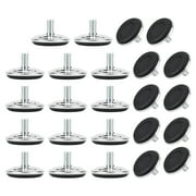 M10 x 17 x 50mm Leveling Feet Adjustable Floor Protector for Table Leg 24pcs
