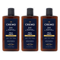 3 Pack - Cremo Palo Santo Barber Grade 2-n-1 Shampoo & Conditioner, 16 Oz