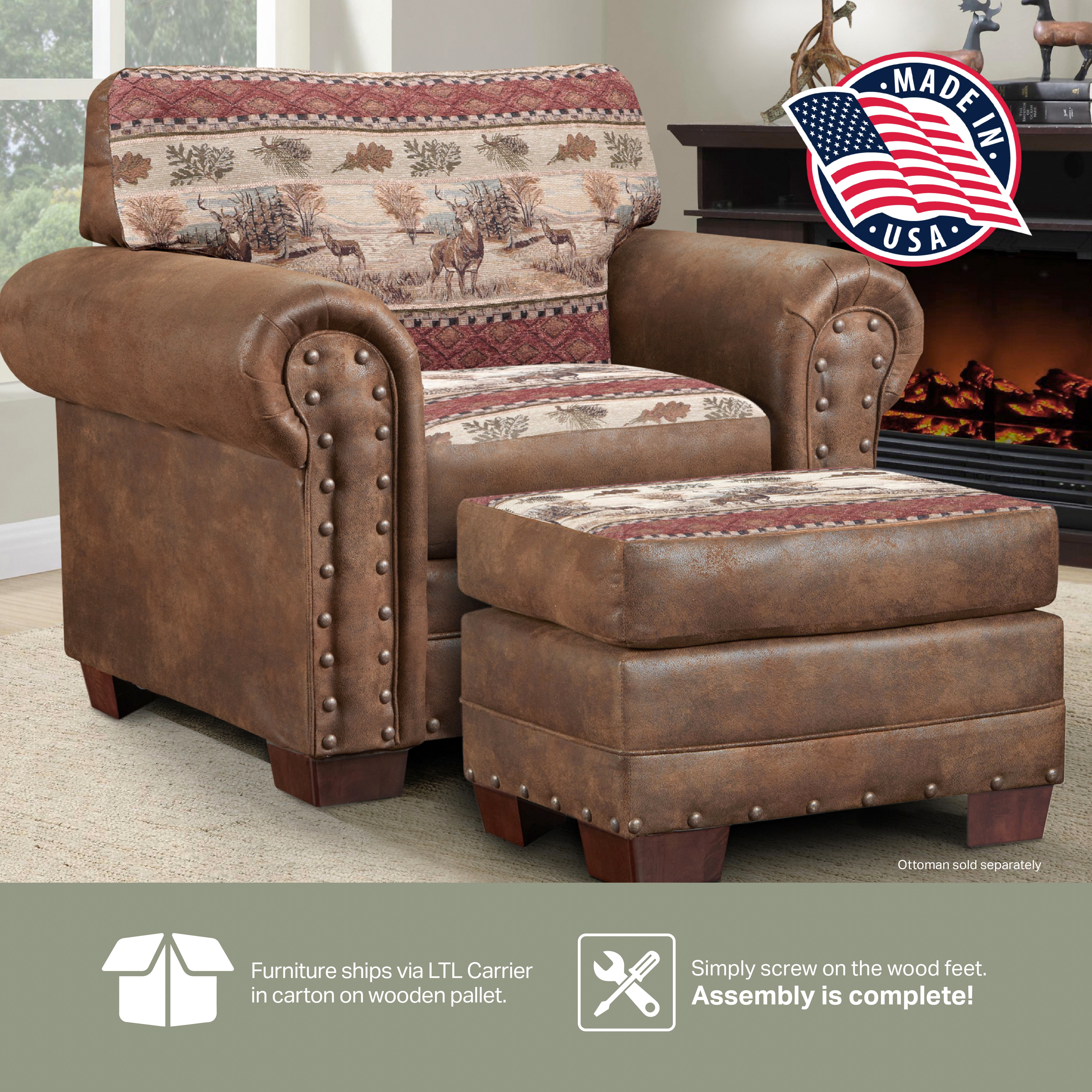American Furniture Classics Model 8501-50 Deer Valley Arm Chair 