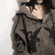 thumbnail image 4 of Chaqueta con capucha con estampado de Ángel Retro Para hombre y mujer, abrigo de manga larga con cremallera y bolsillo, ropa de calle de gran tamaño, estética Y2K, Otoño e Invierno, 4 of 5
