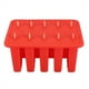 thumbnail image 4 of Molde para helado de gel de sílice de 10 celdas para hacer paletas heladas con 50 palitos (rojo), 4 of 9