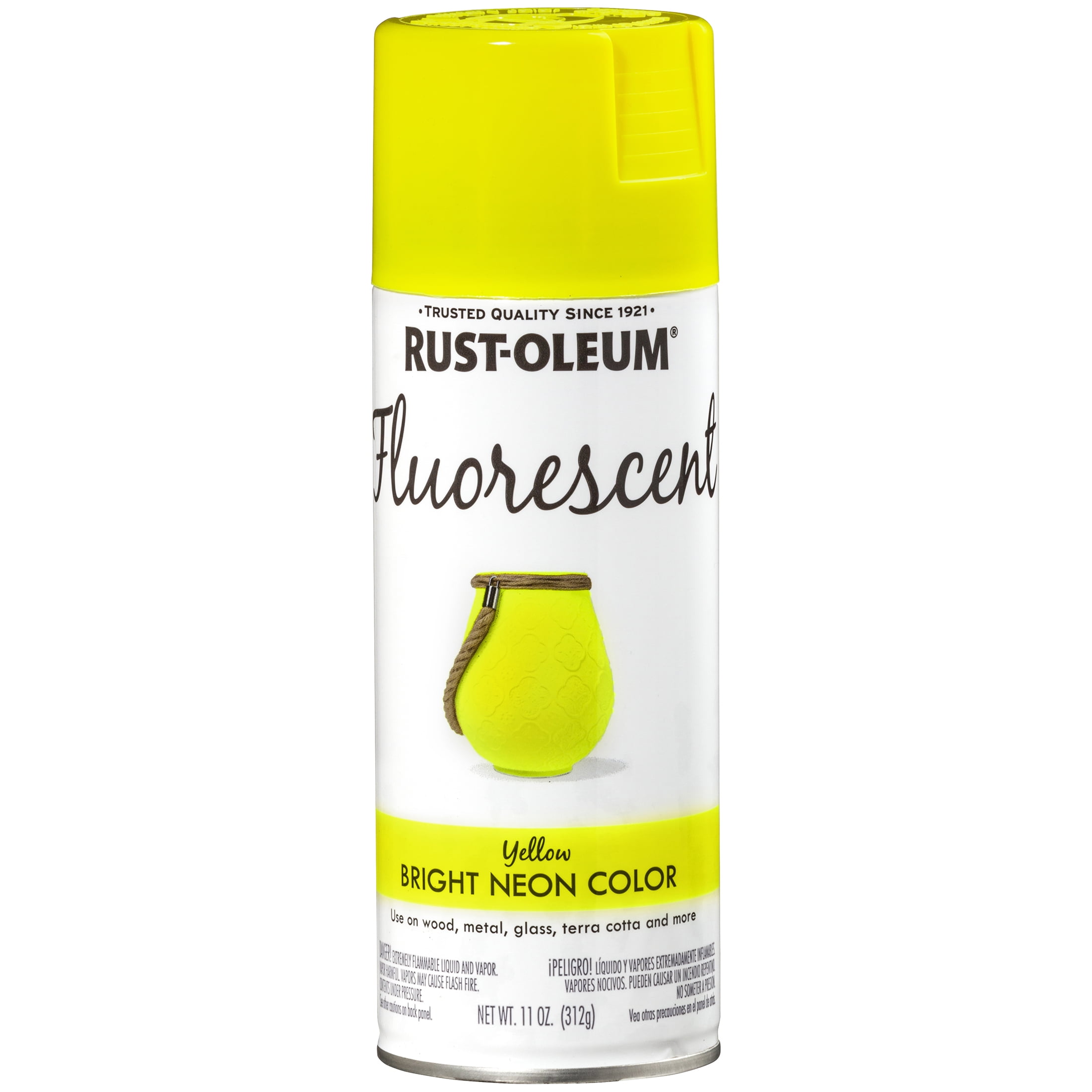 Rust-Oleum 342571 Specialty Fluorescent Spray Paint, 11 oz, Yellow