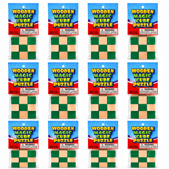 Rhode Island Novelty Wooden Magic Cube Puzzle, 2 Inch