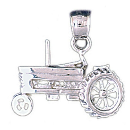 14K Yellow Gold Tractor Pendant - 20 mm