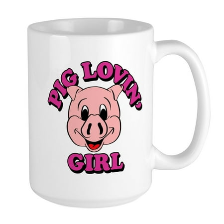 

CafePress - Pig Lovin Girl Mugs - 15 oz Ceramic Large Mug