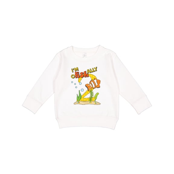 Inktastic I'm O-fish-ally Two Cute Clownfish Second Birthday Toddler Sweatshirt