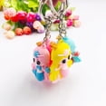 thumbnail image 4 of rygai Mermaid Keychain Cartoon Colorful Multipurpose Three-dimensional Reusable Decorative Gift Cute Princess Doll Key Ring Backpack Pendant for Handbag,Orange, 4 of 8