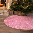 thumbnail image 5 of Sikiie Sparkly Pink Glitter Nativity Christmas Tree Skirt, Jesus Christian Winter Holiday Tree Mat Decoration(30-48IN)30", 5 of 6