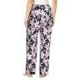 thumbnail image 3 of Xecao Lilies Flowers Women's Straight Lounge Pajama Pants: The Epitome of Relaxed Sleepwear, 3 of 9