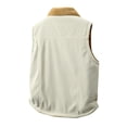 thumbnail image 7 of HOOMEUMY Men's Corduroy Fleece Vest Sleeveless Zip Up Warm Jacket Winter Casual Fashion Outerwear Vest With Pockets (White,XXL）, 7 of 7
