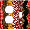thumbnail image 4 of Metal Light Switch Plate Cover Colorful Safari African Tribal Art Pattern SFR036, 4 of 13