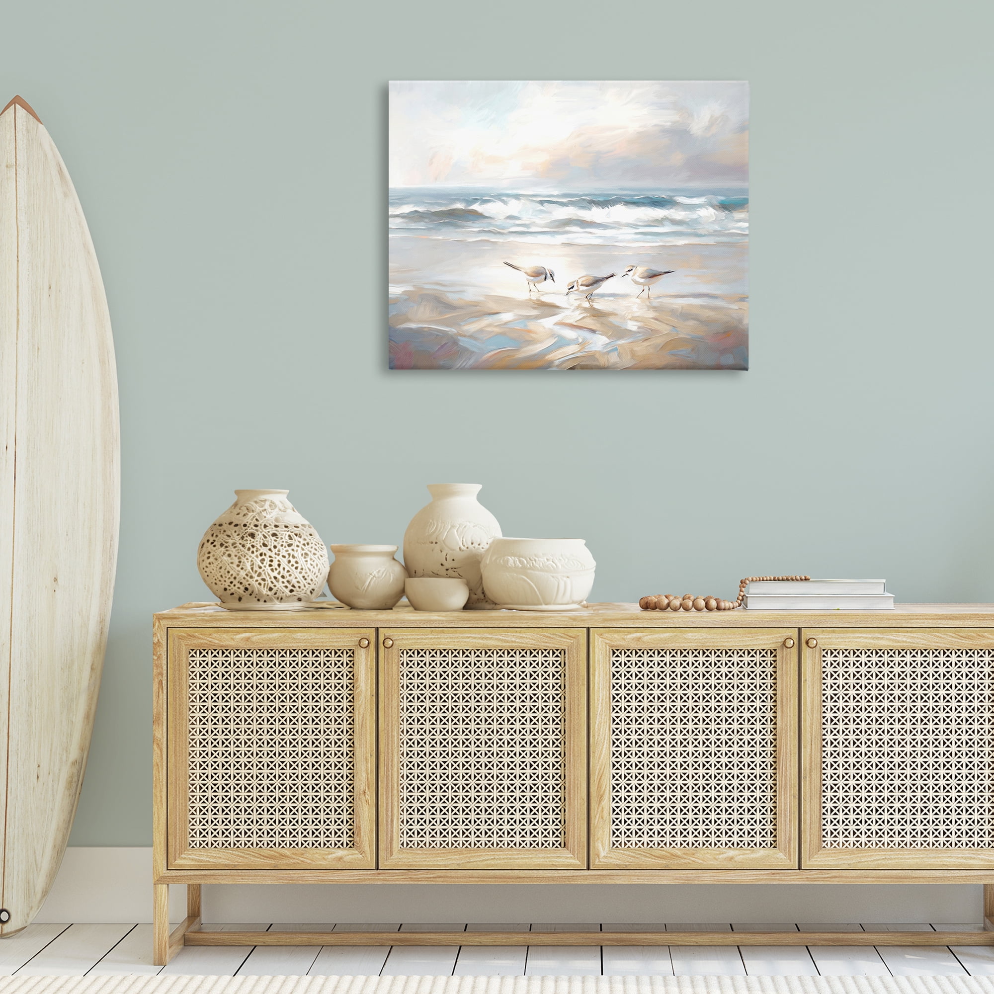 Stupell Industries Blue Haven Bay Coastal Painting Gallery Wrapped Canvas Art Print Wall Art, 40 x 30