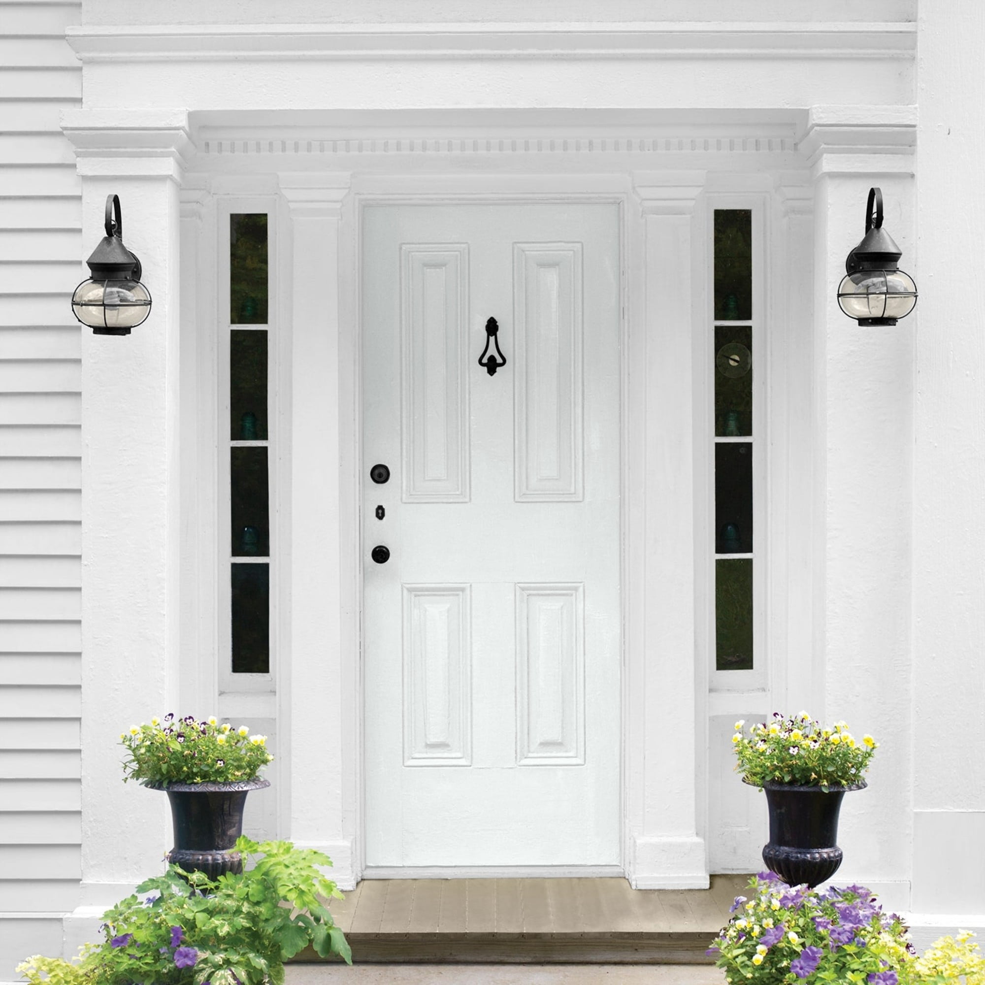 Glidden HEP Moonlit Snow / Gray Semi-Gloss Exterior Paint with Primer, 1 Gallon