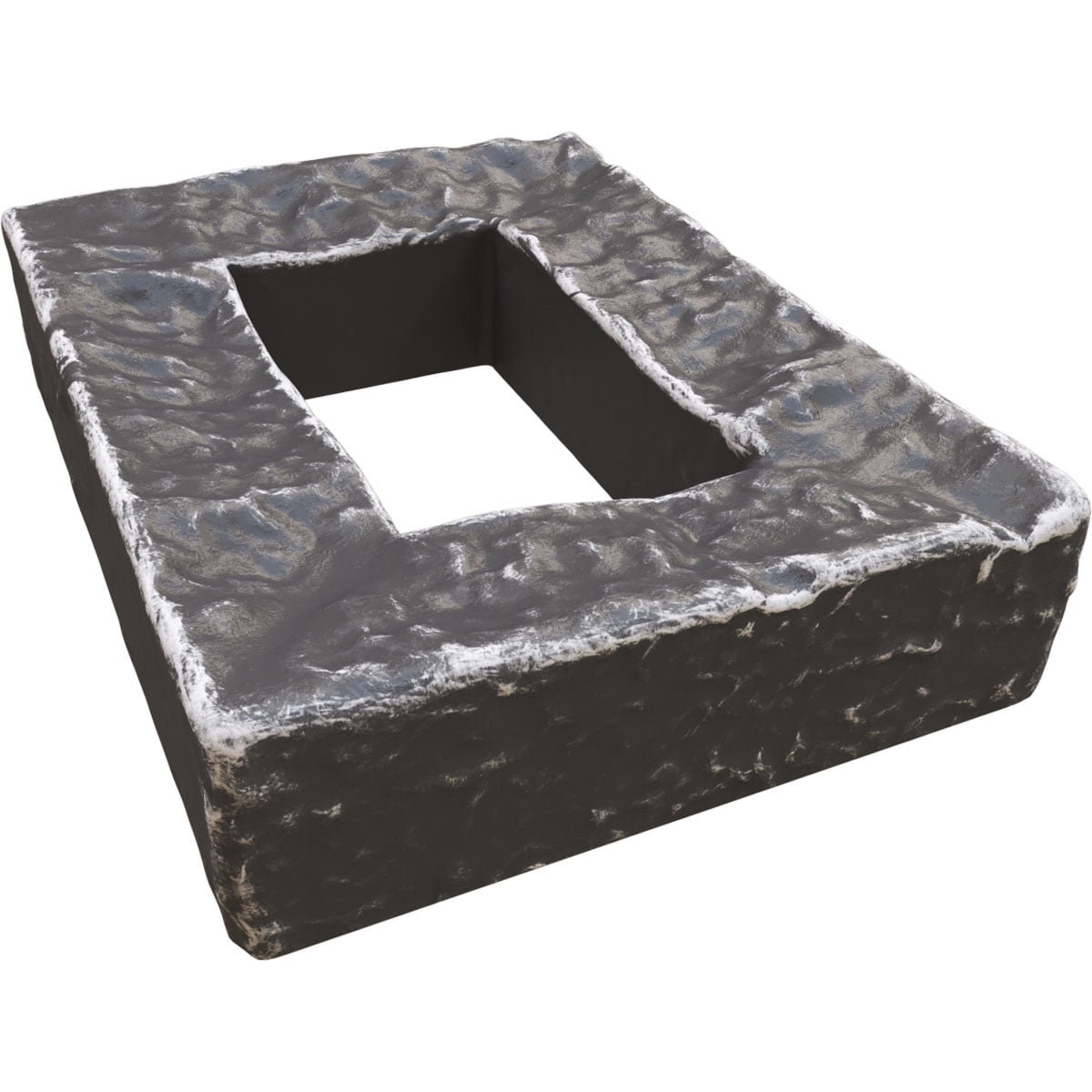 Ekena Millwork 4"W x 3"D x 7 7/8"H Universal Electrical Cover for StoneWall Faux Stone Siding Panels, Slate Gray