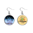 thumbnail image 1 of Ocean blue jellyfish ciencia naturaleza foto Pendiente del lóbulo de la joyería del pendiente de la hoja del otoño Unbranded M, 1 of 3