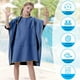 thumbnail image 4 of Toalla de Playa para Cambiarse, Albornoz de Secado Rápido con Bolsillo, Capucha, Mangas Ajustables, Color Azul Marino, Poliéster, 60 X 60 Cm | Ideal para Surf, Natación y Baño | Talla Infantil (5-13, 4 of 6