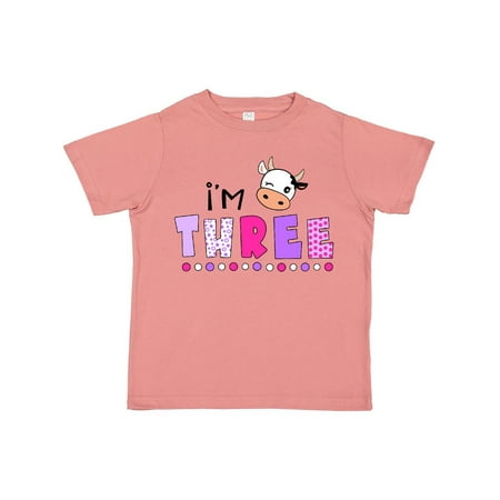 

Inktastic I m 3 Cute Cow and Polka Dots Gift Toddler Boy or Toddler Girl T-Shirt