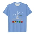 thumbnail image 2 of Girl's Paris Tshirts Graphic Short Sleeve T-Shirt Kids Sports Fans Gift Tops, 2 of 3