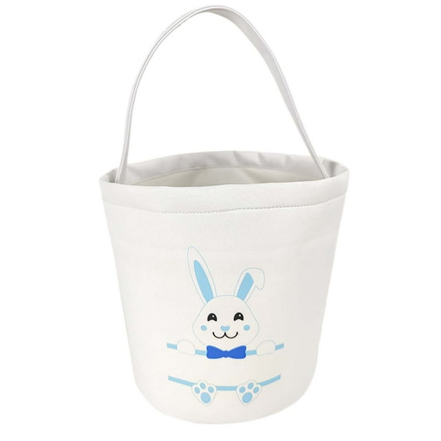 Easter Gift Bags with Handles Easter Basket Holiday Rabbit Bunny Printed Canvas Gift Carry Candy Bag Easter Candy Baskets for Kids Easter Gift Baskets for Kids Easter Gift Bags for Kids