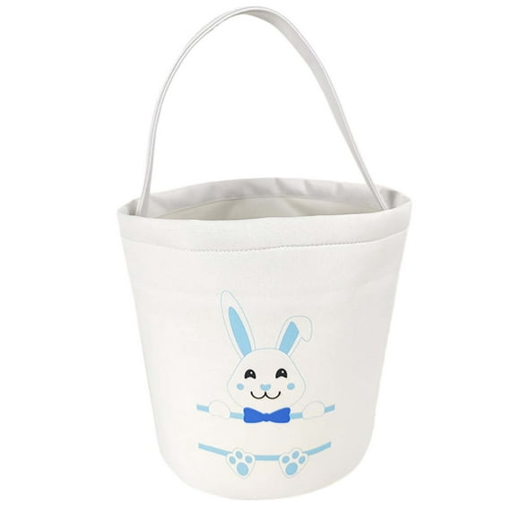 jovati Easter Gift Bags with Handles Easter Basket Holiday Rabbit Bunny Printed Canvas Gift Carry Candy Bag Easter Candy Baskets for Kids Easter Gift Baskets for Kids Easter Gift Bags for Kids