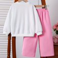 thumbnail image 5 of Toddler Girl Outfits Fall Cartoon Print Childrens Clothes Girls Size 10-12 Oversize Streetwear Clothing Set for Girls 7-8 with Pocket Z06-White D, 5 of 7