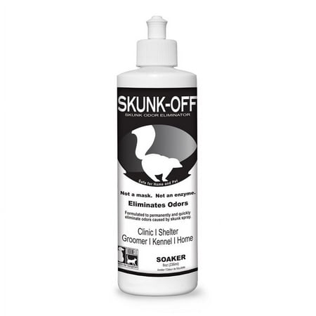 UPC: 0740379700087 | Skunk Off Pet Odor Eliminator Soaker Bottle – Ready to Use Skunk Odor Remover for Dogs  Cats  Home  Car  Clothes & More – Skunk Odor Eliminator Pet Cleaner w/Non-Enzymatic Formula  Safe for Pets  8oz