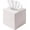 White, variant on Black Square PU Leather Tissue Box Cover with Magnetic Bottom – Stylish Cube Holder for Napkins, Decorative for Bathroom, Living Room, Office, Car, Nightstand