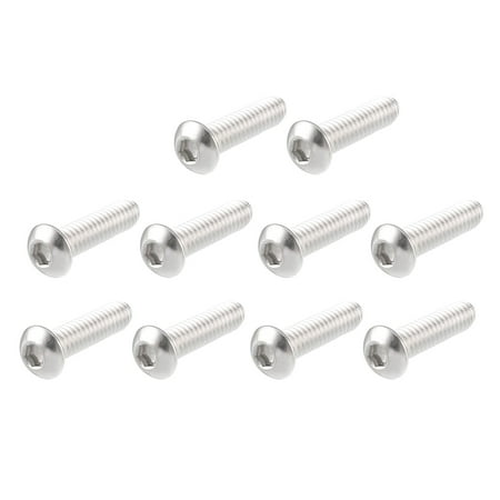 

Unique Bargains 50pcs 1/4 -20x1 Stainless Steel Hex Socket Button Head Bolts Screws