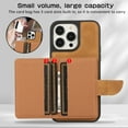 thumbnail image 6 of ELEHOLD Wallet Case for iPhone 14 Plus Synthetic Leather 2-in-1 Phone Case with Magnetic Detachable Flip Card Slot Magnetic Clasp Drop Protection Shockproof Full Protective Wallet Case,brown, 6 of 9