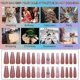 thumbnail image 5 of Uñas postizas navideñas Uñas con rayas y copos de nieve Uñas postizas navideñas para mujeres y niñas, 5 of 5